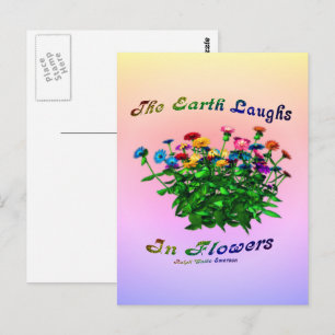 Cartão Postal A Terra Ri Em Flores Inspiracionais