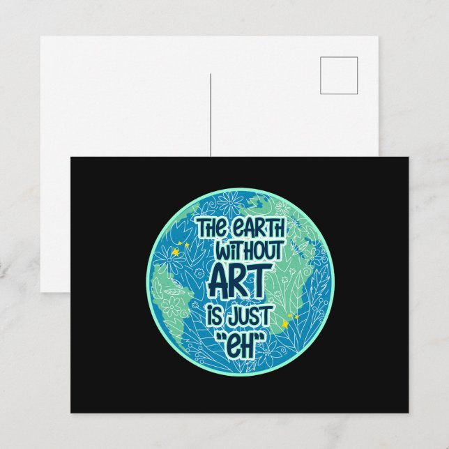 Cartão Postal A Terra Sem Arte É Apenas Eh (Frente/Verso)
