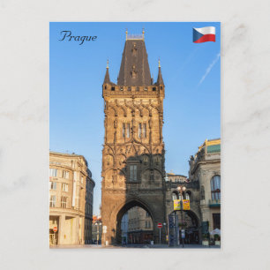 Cartão Postal A Torre da Pólvora - Praga, República Tcheca