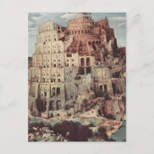 Cartão Postal A Torre de Babel - Pieter Bruegel, o Velho
