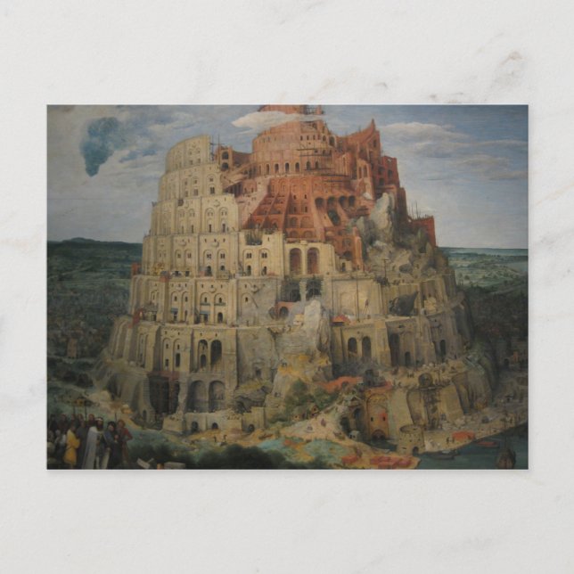Cartão Postal A Torre de Bruegel de Babel (Frente)
