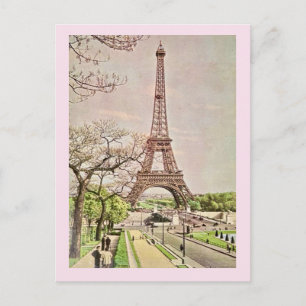Cartão Postal A Torre Eiffel em Rosa
