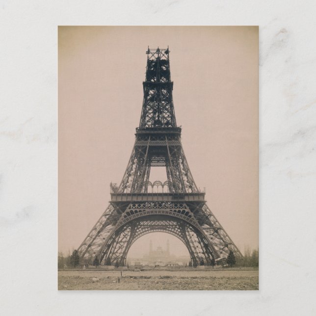 Cartão Postal A Torre Eiffel: Estado da Construção 1888 (Frente)