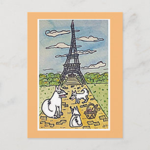 Cartão Postal A Torre Eiffel, Paródia de Arte Original