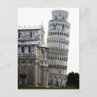 Cartão Postal A torre inclinada de Pisa