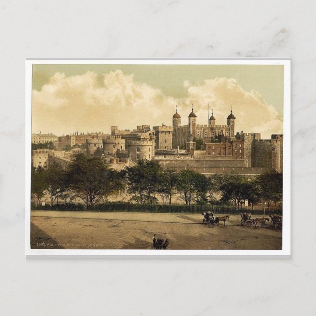 Cartão Postal A torre, Londres, Inglaterra, raro Photochrom (Frente)