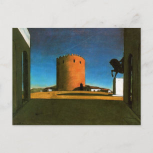Cartão Postal A torre vermelha de Giorgio de Chirico 1913