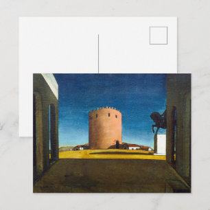 Cartão Postal A Torre Vermelha Giorgio de Chirico
