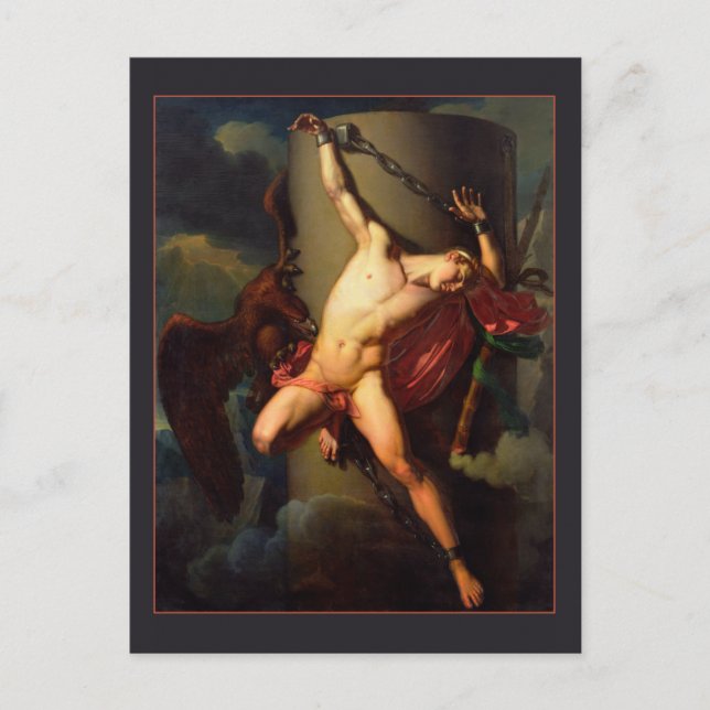 Cartão Postal A tortura de Prometeu por Jean Lair (Frente)
