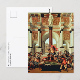 Cartão Postal A Tragédia de Lucretia por Sandro Botticelli