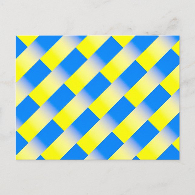 Cartão Postal A Ucrânia Azul e Amarela inspirou a paz contra a g (Frente)