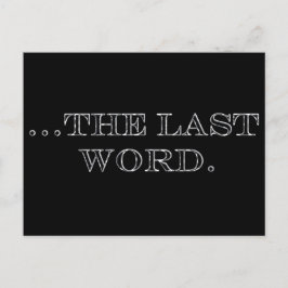 Cartão Postal A Última Palavra