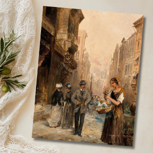 Cartão Postal A Vendedora de Flores – Emil Barbarini