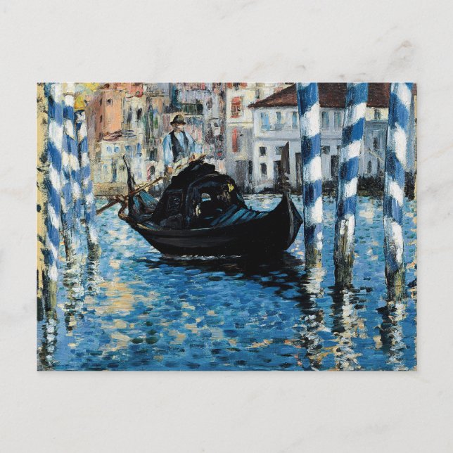Cartão Postal À Venise - Edouard Manet do canal grande do Le (Frente)
