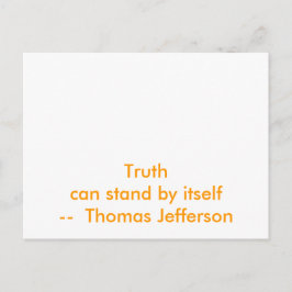 Cartão Postal ! A Verdade Crie pode ficar sozinha