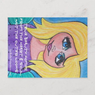 Cartão Postal A Verdadeira Beleza Vem Do Seu Coração E Alma