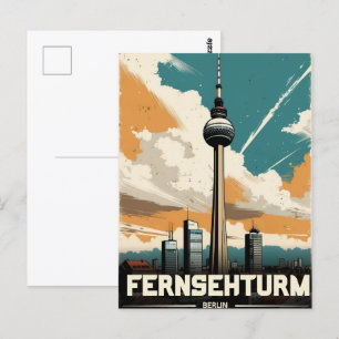 Cartão Postal A viagem de Feriado da Torre de Fernsehturm, Berli
