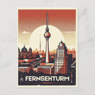 Cartão Postal A viagem de Feriado da Torre de Fernsehturm, Berli