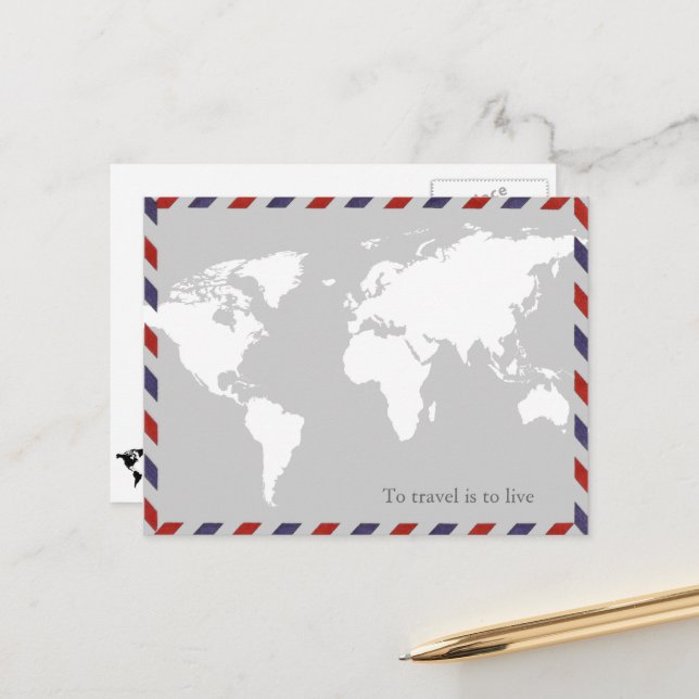 Cartão Postal a viagem é viver . mmmmmmmmmmmmmmmmmmmmmmmmmmmmmmm (Frente/Verso In Situ)