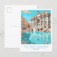 A Viagens vintage da fonte Trevi Roma Itália
