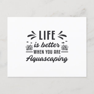 Cartão Postal A Vida Aquarista É Melhor Aquascapando Peixes Eng