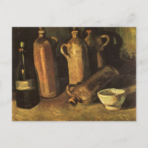 Cartão Postal A vida com garrafas de pedra de Vincent van Gogh