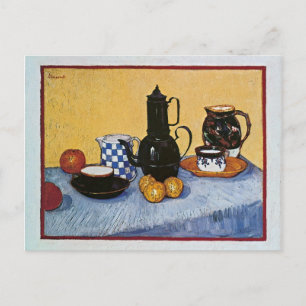 Cartão Postal A vida com Pote de café de Vincent Van Gogh