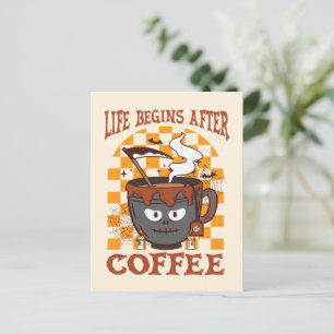 Cartão Postal A Vida Começa Após O Café