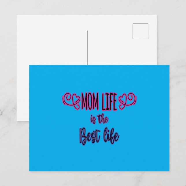 Cartão Postal A vida da mãe é a melhor vida (Frente/Verso)