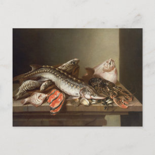 Cartão Postal A vida de peixe numa Mesa