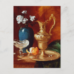 Cartão Postal A vida de uma ferida, vaso de flores