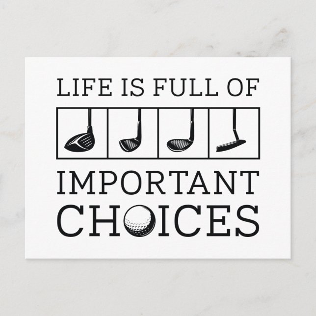 Cartão Postal A Vida É Cheio De Opções Importantes (Frente)