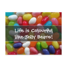 A vida é colorida como Jelly Beans