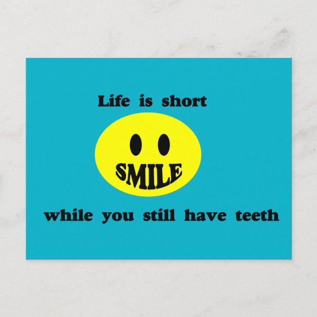 Cartão Postal A Vida É Curta (Frente)