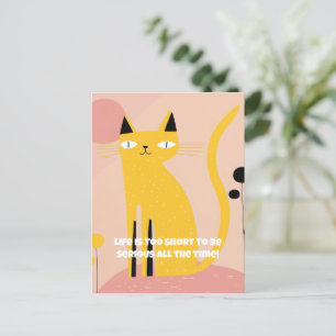Cartão Postal "A vida é curta demais para ser sério" Aniversário