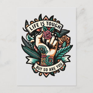 Cartão Postal A vida é dura, você também é