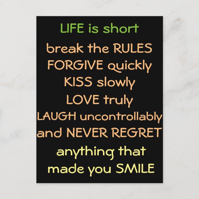 Cartão Postal a vida é horta (Frente)