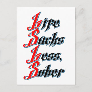 Cartão Postal A Vida É Menos Sóbria