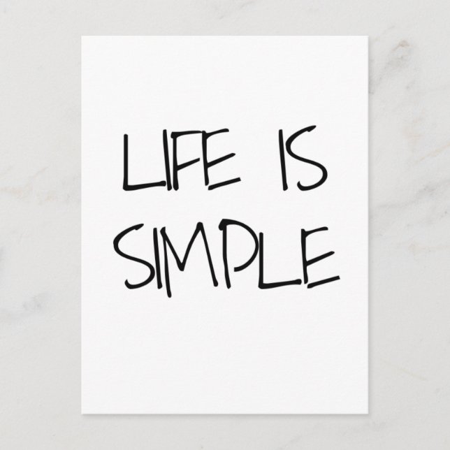 Cartão Postal A vida é um cartão-postal simples e inspirador (Frente)