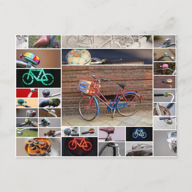 Cartão Postal A vida é uma bela viagem de bicicleta! (Frente)