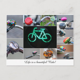Cartão Postal A vida é uma bela viagem de bicicleta!