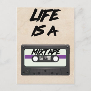 Cartão Postal a vida é uma citação inspiradora de mixtape