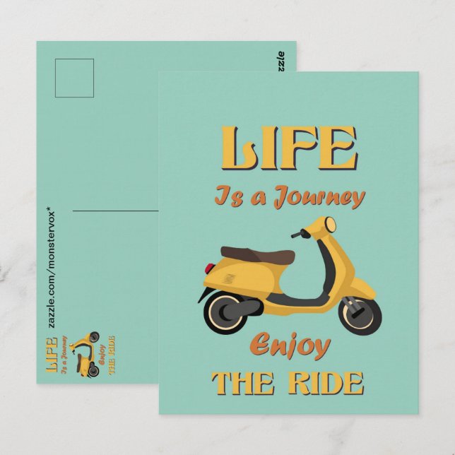 Cartão Postal A Vida É Uma Jornada (Frente/Verso)