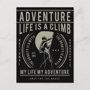 Cartão Postal A Vida É Uma Subida Minha vida Minha aventura