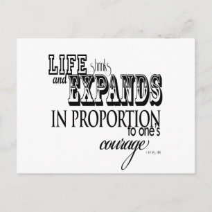 Cartão Postal A vida encolhe e expande... Anais Nin