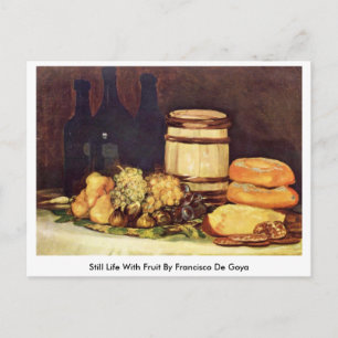 Cartão Postal A Vida Estática Com Fruta De Francisco De Goya