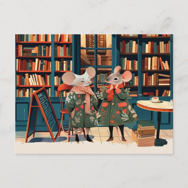 Cartão Postal A vida na cidade de ratos - Booklovers Chitchat (Frente)