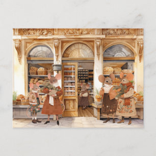Cartão Postal A vida na cidade de ratos - Dia da padaria