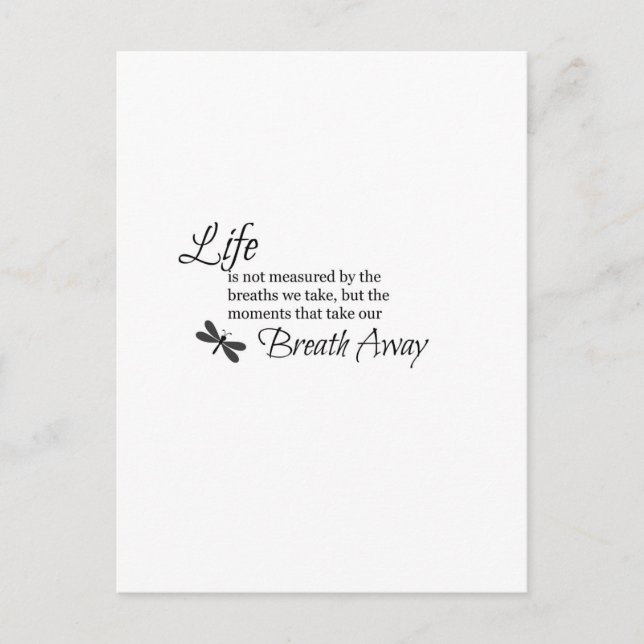 Cartão Postal A vida não é medida (Frente)