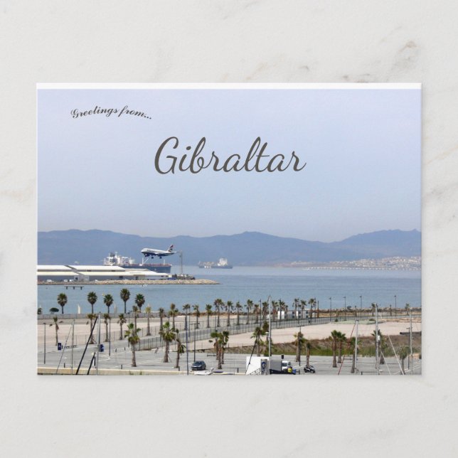 Cartão Postal A View of Gibraltar (Frente)